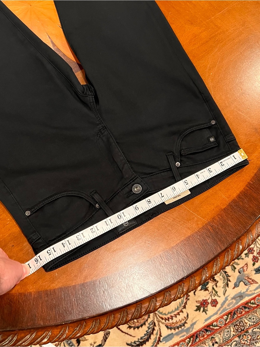 AG Adriano Goldschmied The Stilt Low-Rise Cigarette Jean Super Black 29R Fitted - Picture 13 of 16